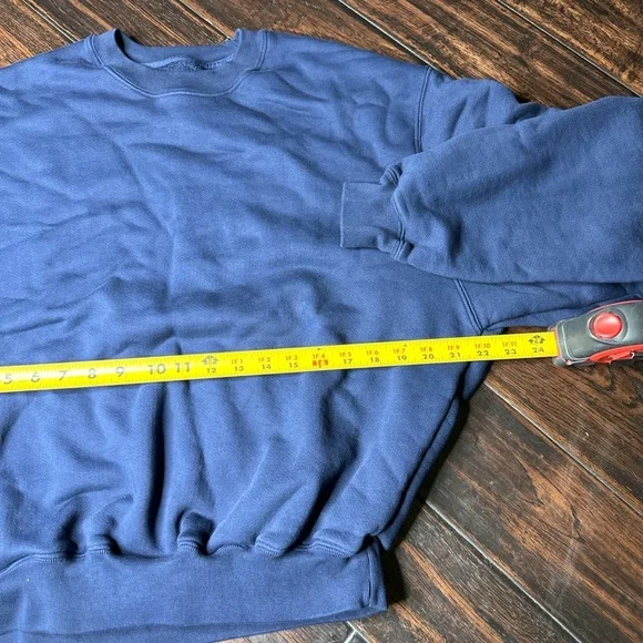 Crewneck fluffy puffy fleece heavy cotton sweater Los Angeles Apparel classic - Picture 3 of 4